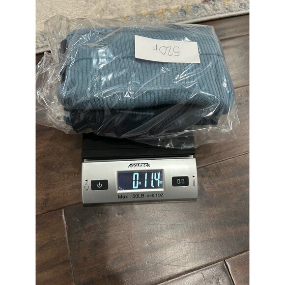 Hampshire Studio Striped Ribbed Turtleneck Blue Navy Sweater Sz Large - Picture 10 of 10